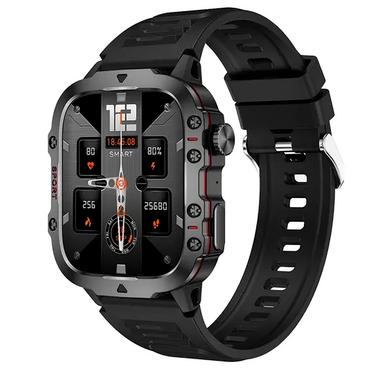 John Maria QXII 1.96 inch Latest BT Calling with 100+ Sports Features, Health Tracker, 420 mAh Long Battery, AI Voice Assistant Unisex Smart Watch